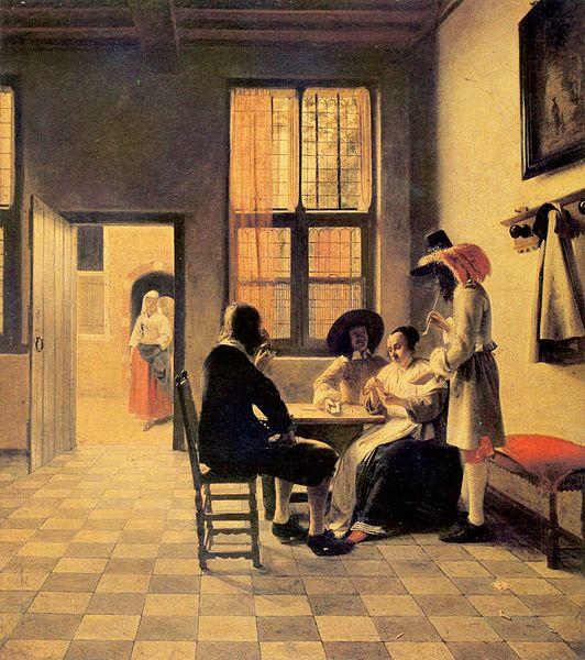 Pieter de Hooch Kartenspieler Sweden oil painting art